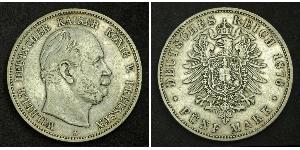 5 Mark Royaume de Prusse (1701-1918) Argent Wilhelm I, German Emperor (1797-1888)