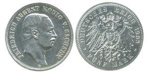 5 Mark Royaume de Saxe (1806 - 1918) Argent Frédéric-Auguste III de Saxe (1865-1932)
