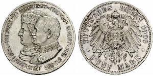 5 Mark Royaume de Saxe (1806 - 1918) Argent Frédéric-Auguste III de Saxe (1865-1932)