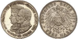5 Mark Royaume de Saxe (1806 - 1918) Argent Frédéric-Auguste III de Saxe (1865-1932)
