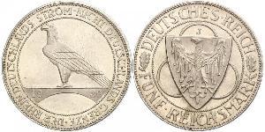 5 Mark République de Weimar (1918-1933) Argent 