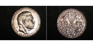 5 Mark République de Weimar (1918-1933) Argent Paul von Hindenburg