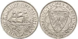 5 Mark République de Weimar (1918-1933) Argent 