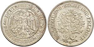 5 Mark République de Weimar (1918-1933) / Allemagne Argent 