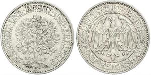 5 Mark République de Weimar (1918-1933) / Allemagne Argent 