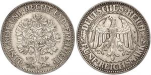 5 Mark République de Weimar (1918-1933) / Allemagne Argent 