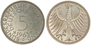 5 Mark Germania Ovest (1949-1990) Argento 