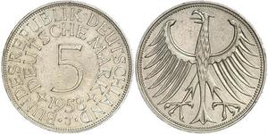 5 Mark Germania Ovest (1949-1990) Argento 