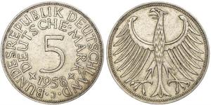 5 Mark Germania Ovest (1949-1990) Argento 