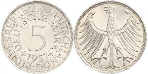 5 Mark Germania Ovest (1949-1990) Argento 
