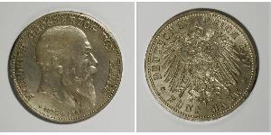 5 Mark Grand Duchy of Baden (1806-1918) Argento Federico I di Baden (1826 - 1907)