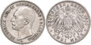 5 Mark Grand Duchy of Oldenburg (1814 - 1918) Argento Federico Augusto III di Sassonia (1865-1932)