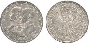 5 Mark Meclemburgo-Schwerin (1352-1918) Argento Frederick Francis IV, Grand Duke of Mecklenburg (1882 - 1945)