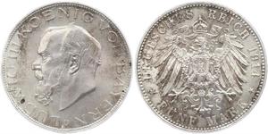 5 Mark Regno di Baviera (1806 - 1918) Argento Ludovico III di Baviera (1845 – 1921)