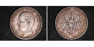 5 Mark Regno di Baviera (1806 - 1918) Argento Ottone di Baviera(1848 – 1916)