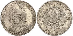 5 Mark Regno di Prussia (1701-1918) Argento Wilhelm II, German Emperor (1859-1941)