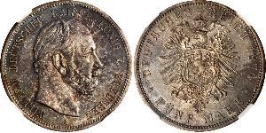 5 Mark Regno di Prussia (1701-1918) Argento Wilhelm I, German Emperor (1797-1888)