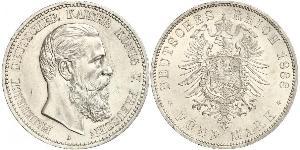 5 Mark Regno di Prussia (1701-1918) Argento Federico III di Germania (1831-1888)