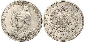 5 Mark Regno di Prussia (1701-1918) Argento Wilhelm II, German Emperor (1859-1941)