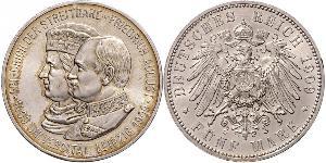 5 Mark Regno di Sassonia (1806 - 1918) Argento Federico Augusto III di Sassonia (1865-1932)