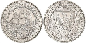 5 Mark Repubblica di Weimar (1918-1933) Argento 