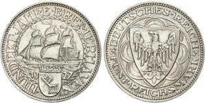5 Mark Repubblica di Weimar (1918-1933) Argento 