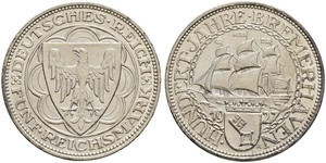 5 Mark Repubblica di Weimar (1918-1933) Argento 