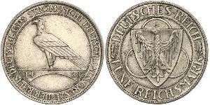 5 Mark Repubblica di Weimar (1918-1933) Argento 