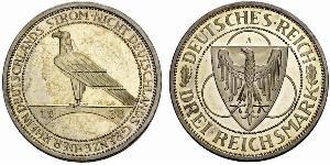 5 Mark Repubblica di Weimar (1918-1933) Argento 