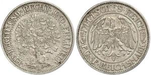 5 Mark Repubblica di Weimar (1918-1933) / Germania Argento 