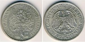 5 Mark Repubblica di Weimar (1918-1933) / Germania Argento 