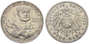 5 Mark Sassonia-Weimar-Eisenach (1809 - 1918) Argento 