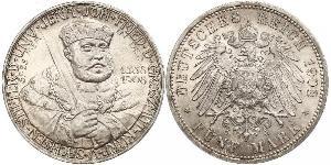 5 Mark Sassonia-Weimar-Eisenach (1809 - 1918) Argento 