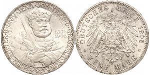 5 Mark Sassonia-Weimar-Eisenach (1809 - 1918) Argento 