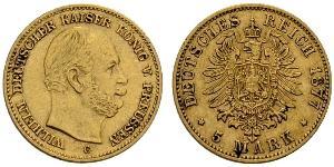 5 Mark Kingdom of Prussia (1701-1918) Gold Wilhelm I, German Emperor (1797-1888)