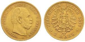 5 Mark Kingdom of Prussia (1701-1918) Gold Wilhelm I, German Emperor (1797-1888)