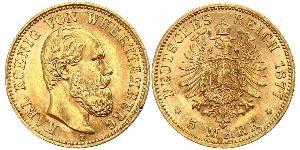 5 Mark Kingdom of Württemberg (1806-1918) Gold Charles I of Württemberg