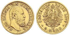 5 Mark Königreich Württemberg (1806-1918) Gold Karl (Württemberg)