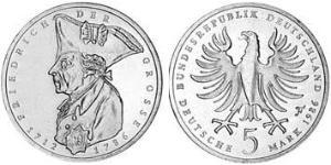 5 Mark Geschichte der Bundesrepublik Deutschland (1949-1990) Kupfer/Nickel 