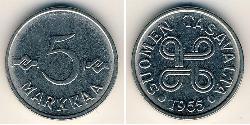 5 Mark Finlandia (1917 - ) Níquel/Acero 