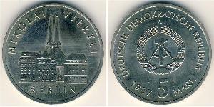 5 Mark República Democrática Alemana (1949-1990) Níquel/Cobre 