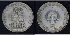 5 Mark República Democrática Alemana (1949-1990) Níquel/Cobre/Zinc 