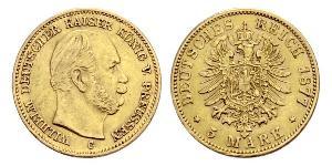 5 Mark Royaume de Prusse (1701-1918) Or Wilhelm I, German Emperor (1797-1888)