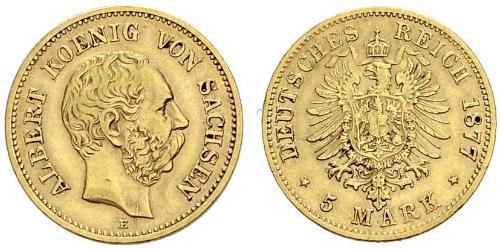 5 Mark Royaume de Saxe (1806 - 1918) Or 