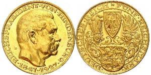 5 Mark Repubblica di Weimar (1918-1933) Oro Paul von Hindenburg