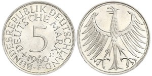 5 Mark Alemania Occidental (1949-1990) Plata 