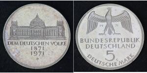 5 Mark Alemania Occidental (1949-1990) Plata 