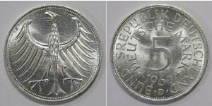 5 Mark Alemania Occidental (1949-1990) Plata 