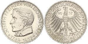5 Mark Alemania Occidental (1949-1990) Plata Joseph von Eichendorff