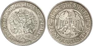 5 Mark Alemania / República de Weimar (1918-1933) Plata 